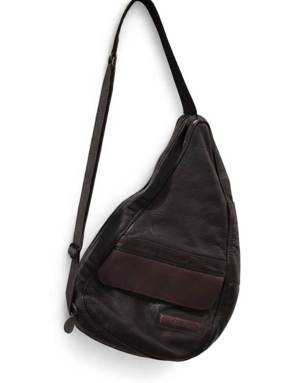 Vintage L.L.Bean Pebbled Leather Shoulder Bag Brown Genuine Leather